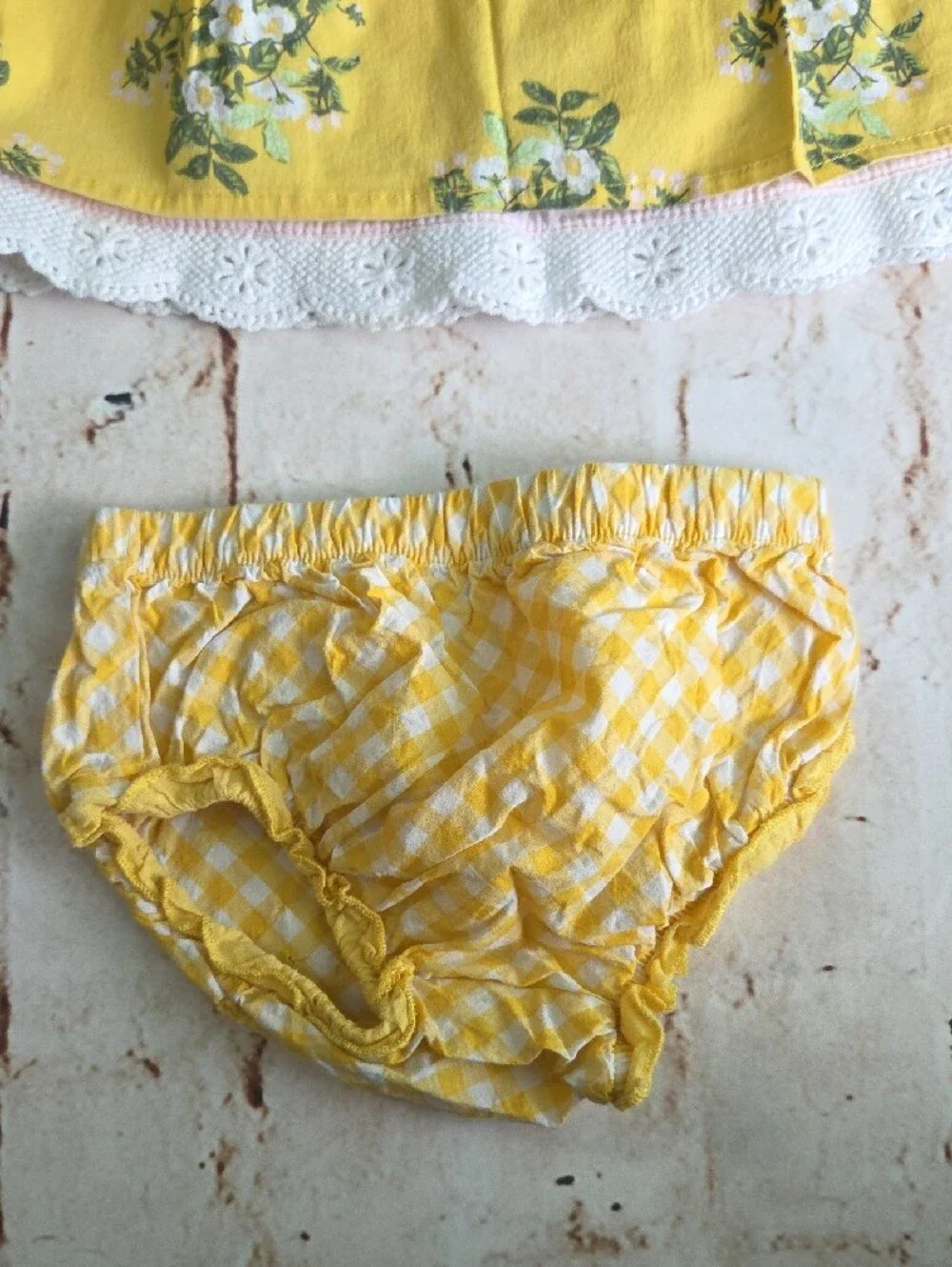 Matilda Jane Yellow Floral Baby Dress with Bloomers
